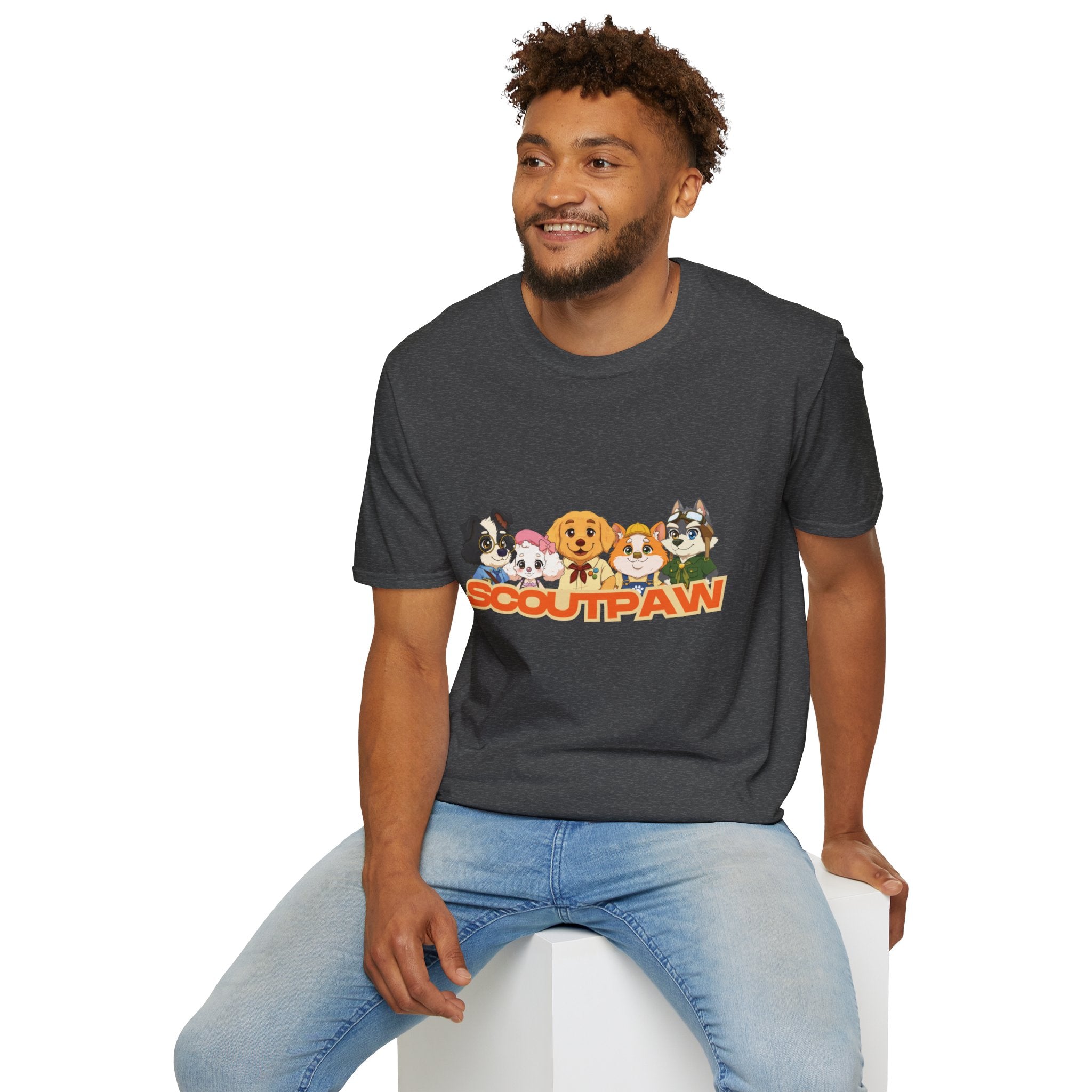Scoutpaw T-Shirt — Cute Cartoon Puppy Crewneck Tee