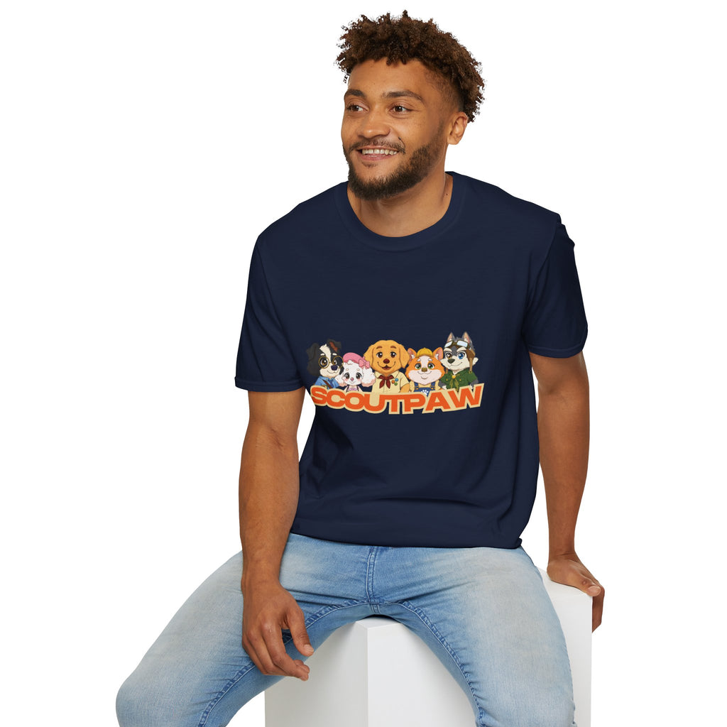 Scoutpaw T-Shirt — Cute Cartoon Puppy Crewneck Tee