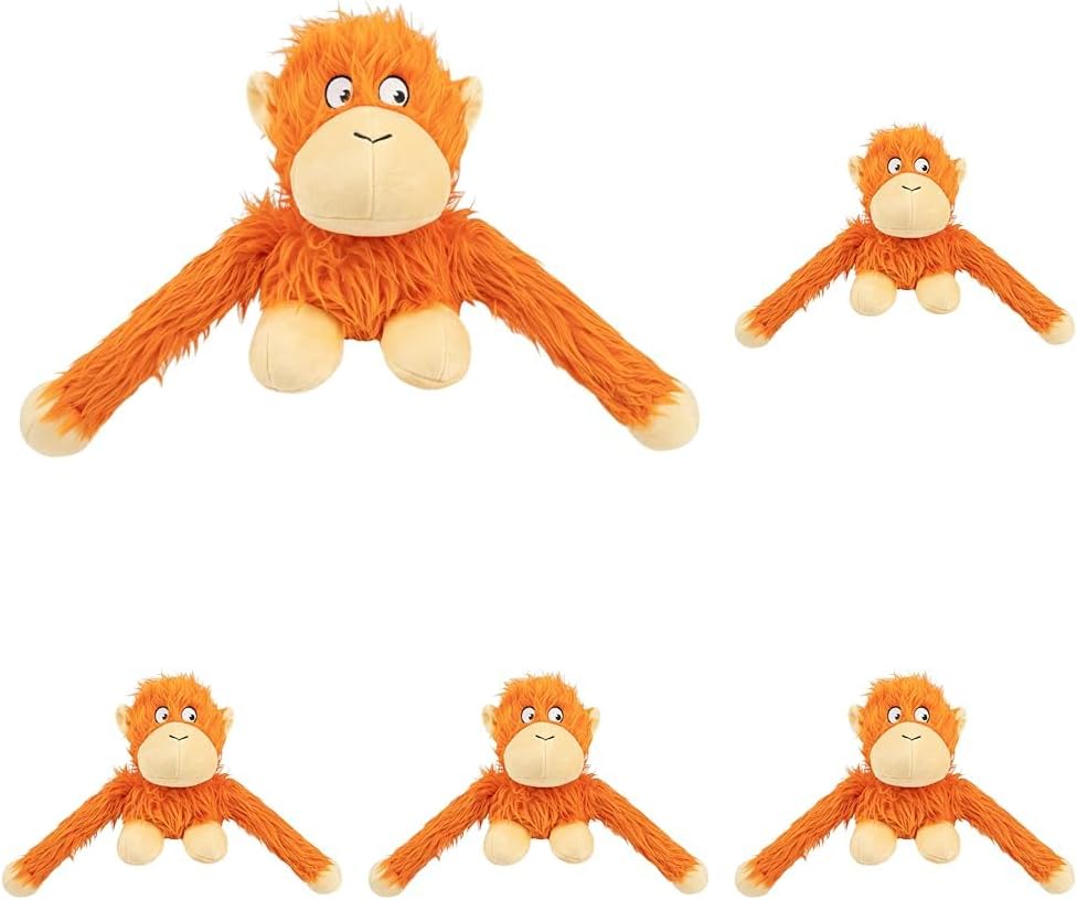 Best Pet Supplies Interactive Squeaky Dog Chew Toy, Ideal Dog Toys for Chewers, Small, Medium & Large Dogs, and Fetch Lovers - Crinkle Chicken (Brown), Large