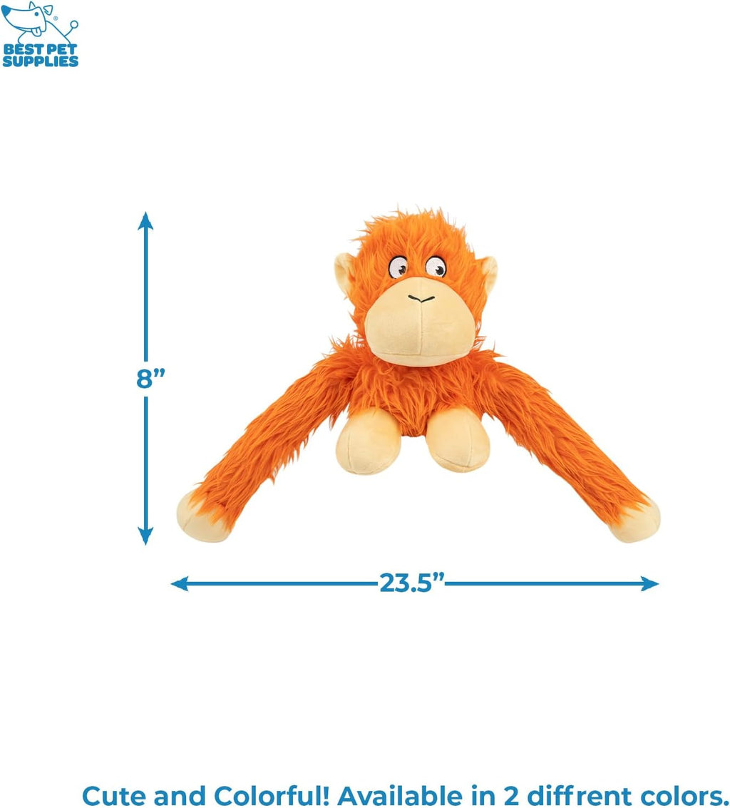Best Pet Supplies Interactive Squeaky Dog Chew Toy, Ideal Dog Toys for Chewers, Small, Medium & Large Dogs, and Fetch Lovers - Crinkle Chicken (Brown), Large