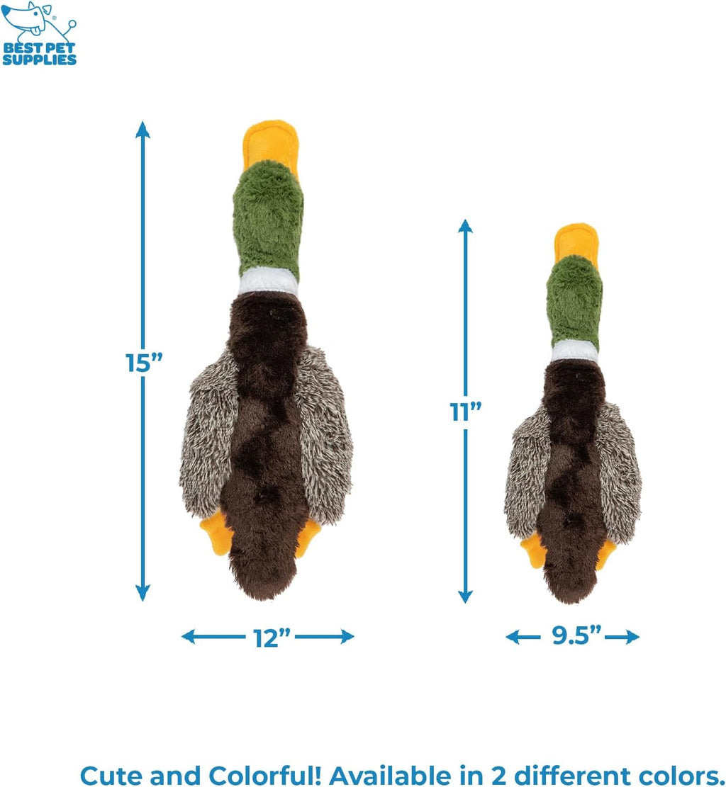 Best Pet Supplies Interactive Squeaky Dog Chew Toy, Ideal Dog Toys for Chewers, Small, Medium & Large Dogs, and Fetch Lovers - Crinkle Chicken (Brown), Large