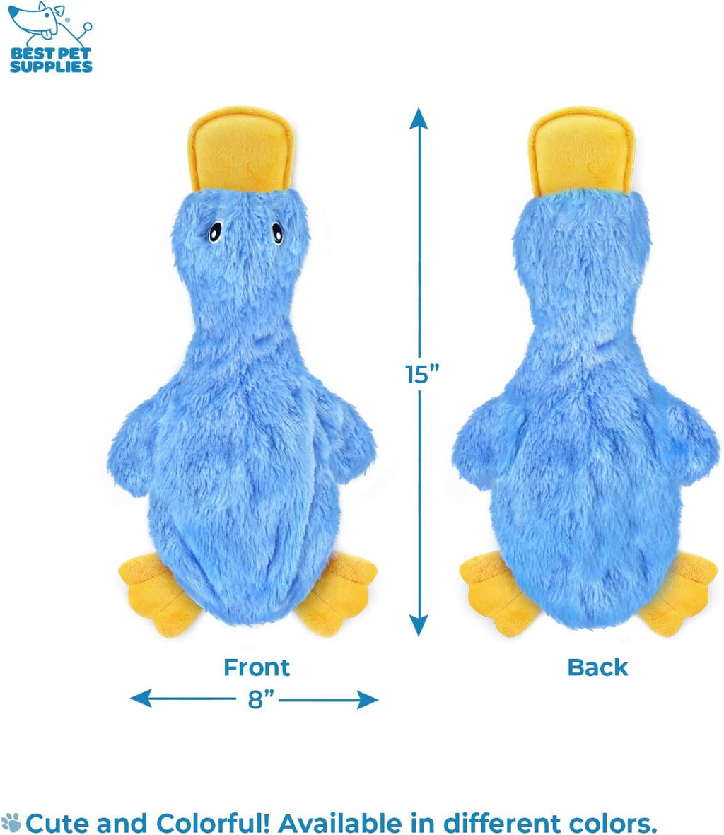 Best Pet Supplies Interactive Squeaky Dog Chew Toy, Ideal Dog Toys for Chewers, Small, Medium & Large Dogs, and Fetch Lovers - Crinkle Chicken (Brown), Large