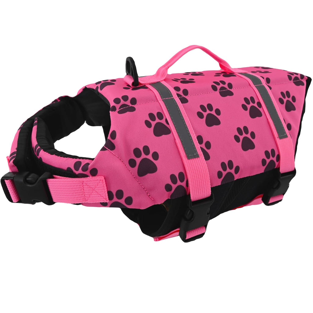 Doglay Dog Life Jacket, Dog Life Vest for Swimming Boating, Adjustable Puppy Life Jacket with Reflective Stripes, Superior Buoyancy Pet Swimming Vest for Small Medium and Large Dogs