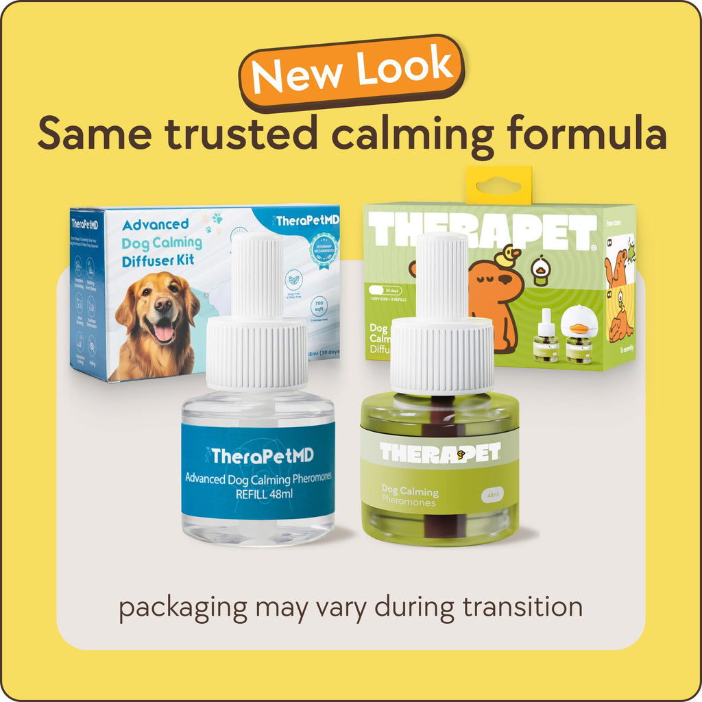 TheraPetMD 60-Day Dog Calming Diffuser Kit - Dog Pheromone Diffuser for Stress, Destructive Behavior, Pee Accidents, Separation Anxiety, Barking, Aggression & Chewing - 60-Day Refills Included