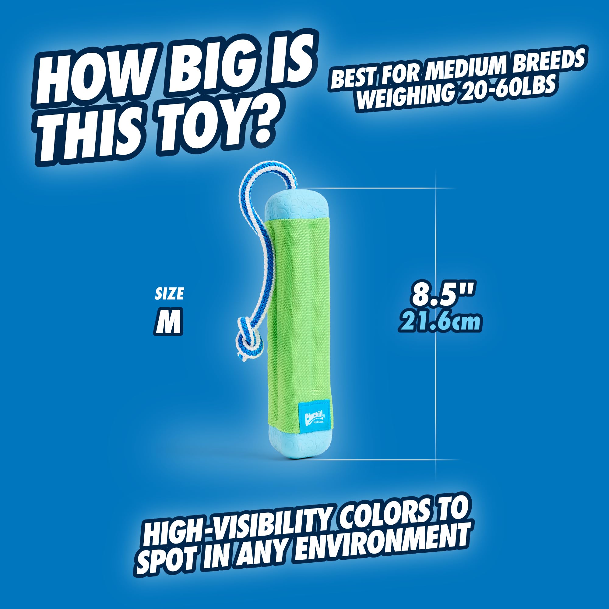 Chuckit! Amphibious Bumper Floating Fetch Dog Toy – High-Visibility Water Toy