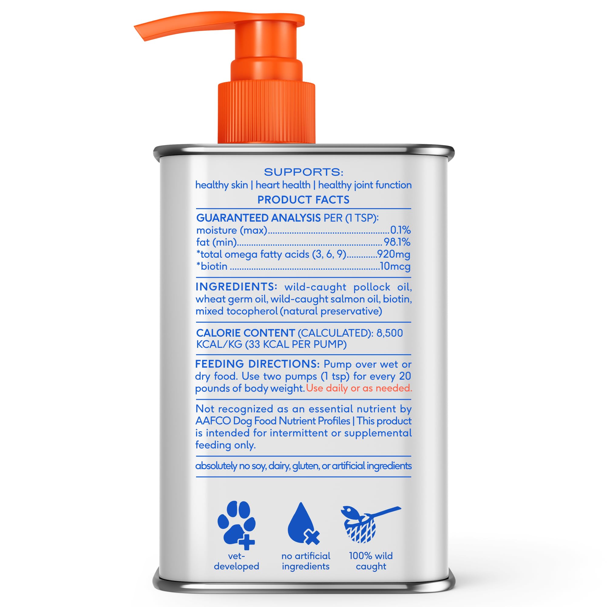 Native Pet Omega 3 Fish Oil for Dogs & Cats | Wild Alaskan Salmon Oil