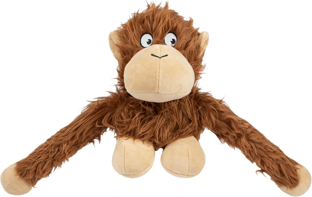 Best Pet Supplies Interactive Squeaky Dog Chew Toy, Ideal Dog Toys for Chewers, Small, Medium & Large Dogs, and Fetch Lovers - Crinkle Chicken (Brown), Large