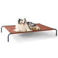 Bedsure Outdoor Elevated Dog Bed Large Sized Dog, Portable Indoor & Outdoor Cooling Raised Cot Pet Hammock Bed with Skid-Resistant Feet, Frame with Breathable Mesh, Grey, 49 inches