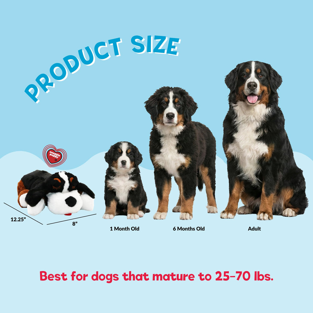 Snuggle Puppy Original Heartbeat Puppy Toy with Real-Feel Pulse & Heat Pack, Calming Sleep Aid for Puppy Anxiety, Crate Training, First Nights & New Puppy Transition - Biscuit