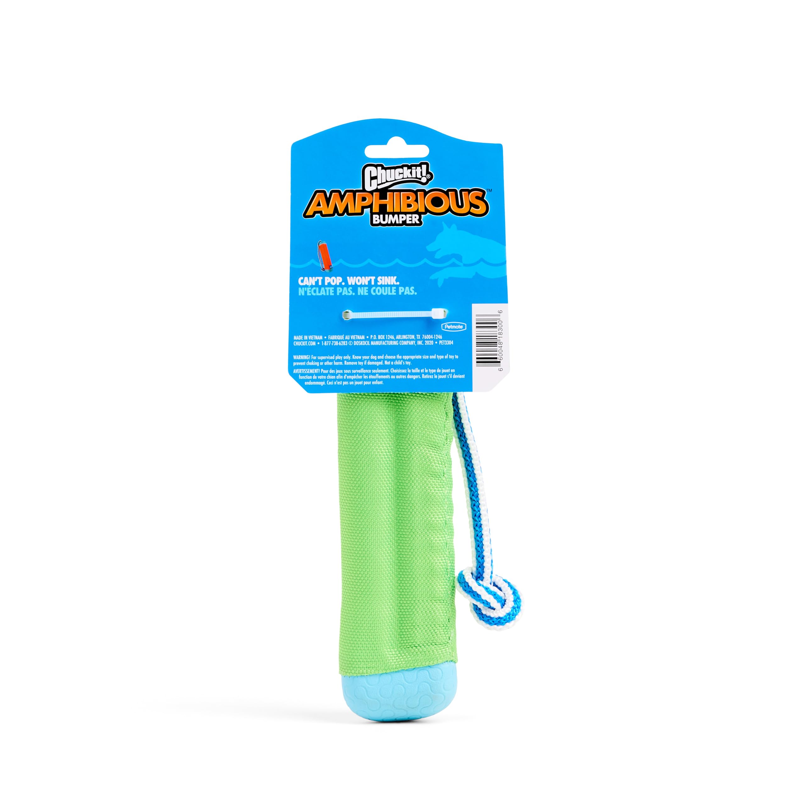 Chuckit! Amphibious Bumper Floating Fetch Dog Toy – High-Visibility Water Toy