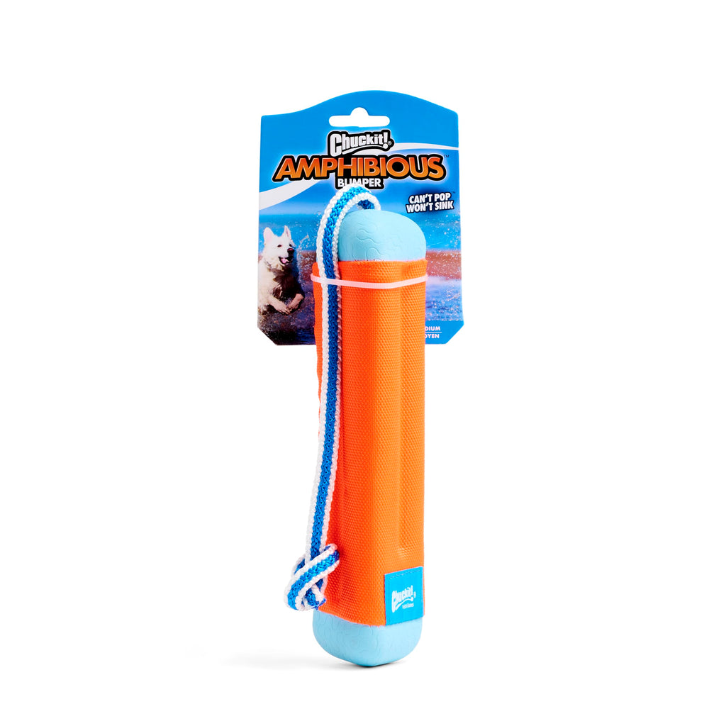 Chuckit! Amphibious Bumper Floating Fetch Dog Toy – High-Visibility Water Toy
