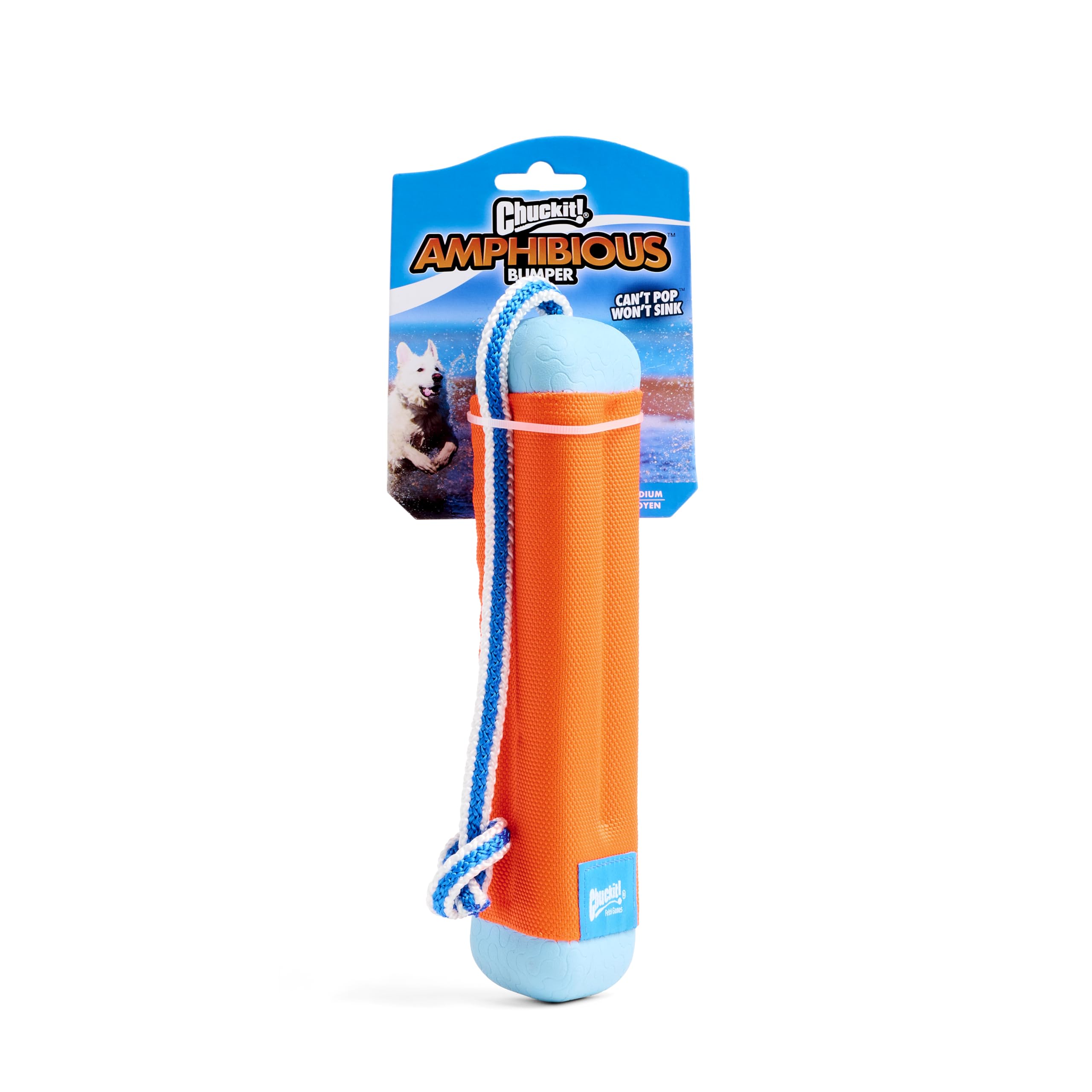 Chuckit! Amphibious Bumper Floating Fetch Dog Toy – High-Visibility Water Toy