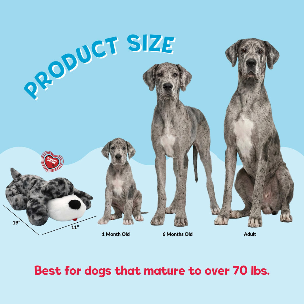Snuggle Puppy Original Heartbeat Puppy Toy with Real-Feel Pulse & Heat Pack, Calming Sleep Aid for Puppy Anxiety, Crate Training, First Nights & New Puppy Transition - Biscuit