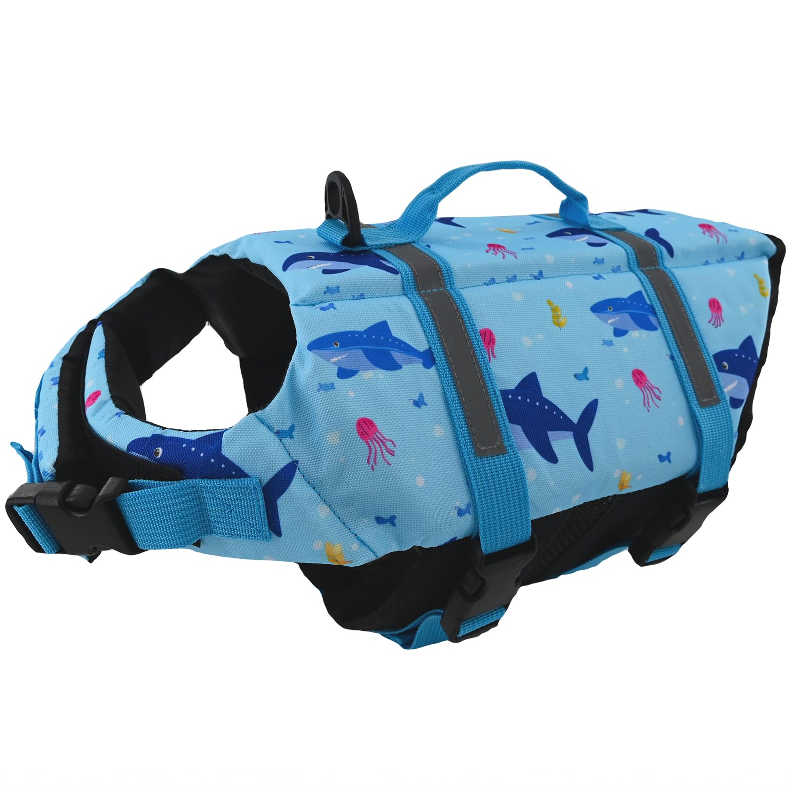 Doglay Dog Life Jacket, Dog Life Vest for Swimming Boating, Adjustable Puppy Life Jacket with Reflective Stripes, Superior Buoyancy Pet Swimming Vest for Small Medium and Large Dogs