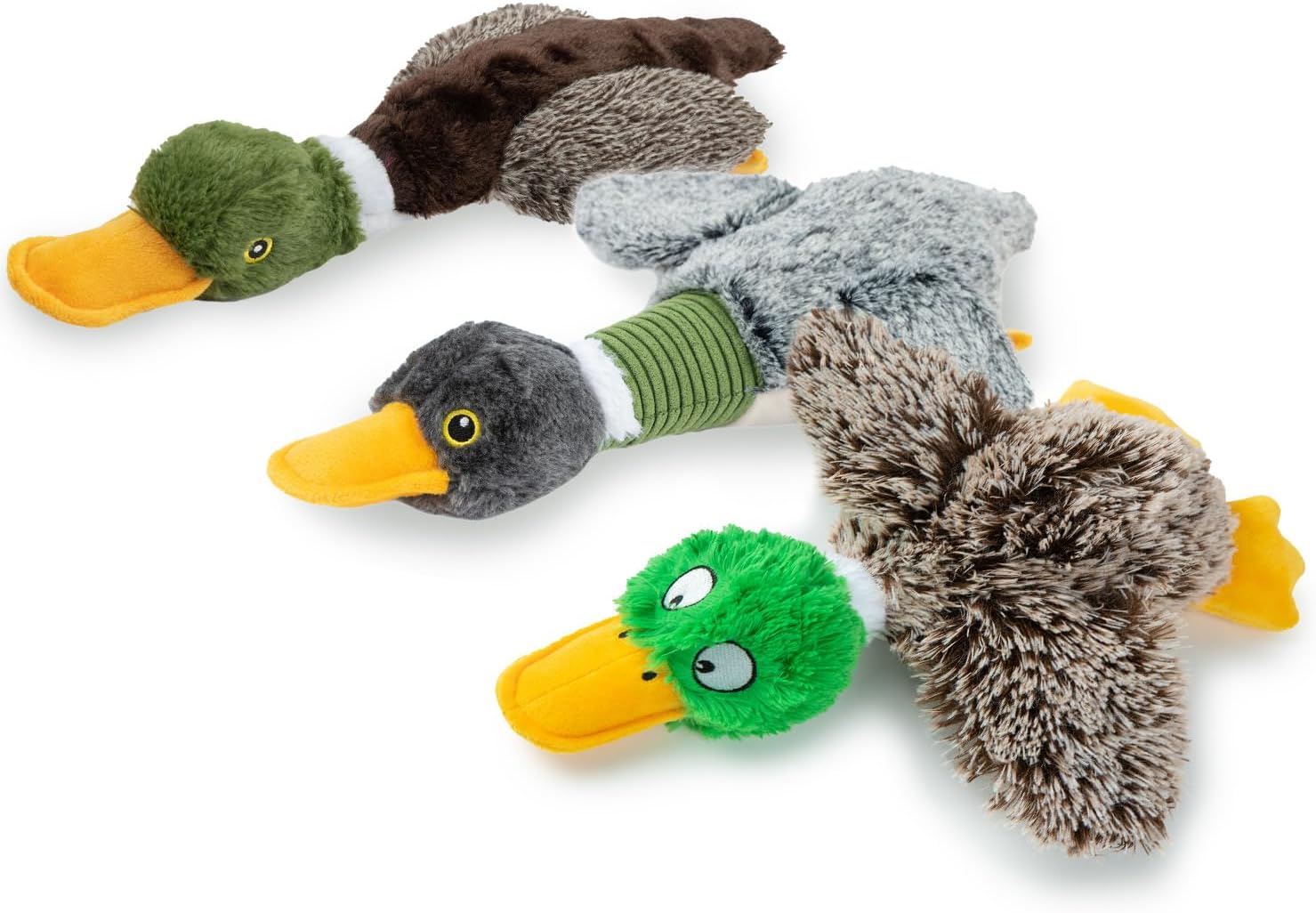Best Pet Supplies Interactive Squeaky Dog Chew Toy, Ideal Dog Toys for Chewers, Small, Medium & Large Dogs, and Fetch Lovers - Crinkle Chicken (Brown), Large