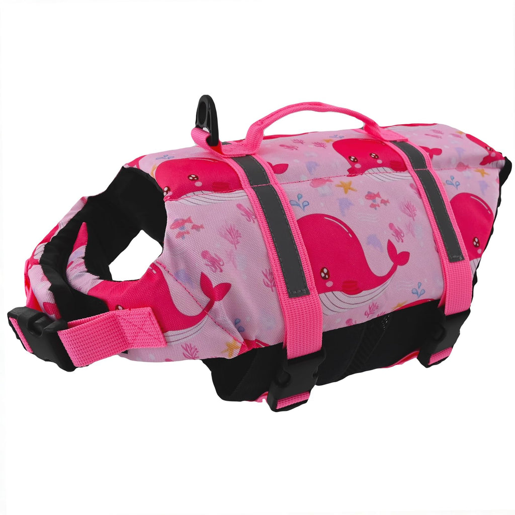 Doglay Dog Life Jacket, Dog Life Vest for Swimming Boating, Adjustable Puppy Life Jacket with Reflective Stripes, Superior Buoyancy Pet Swimming Vest for Small Medium and Large Dogs