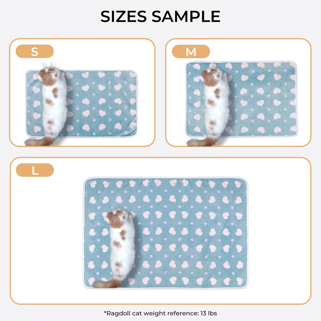 1 Pack 3 Blankets Super Soft Cute Dot Pattern Pet Blanket Flannel Throw for Dog Puppy Cat - Snuggle Blanket - Beige/Brown/Pink Small