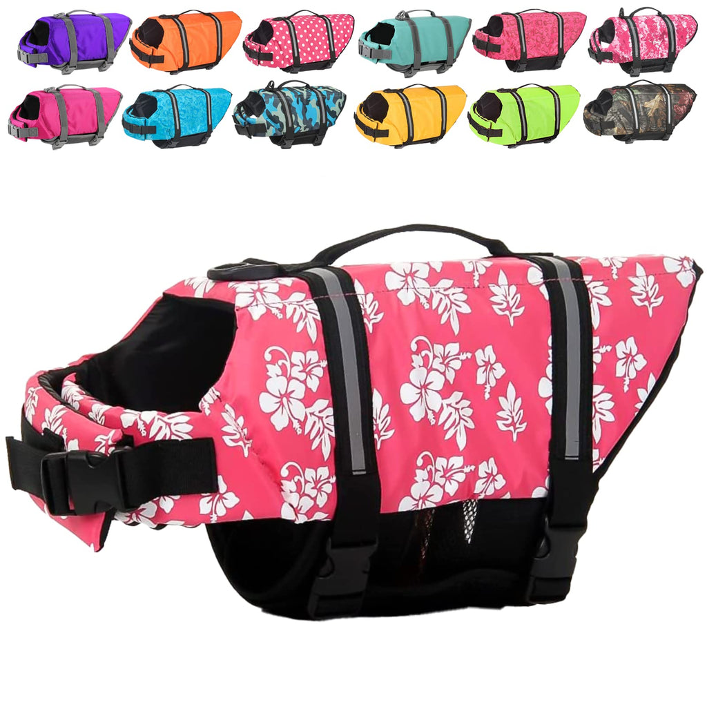 Doglay Dog Life Jacket, Dog Life Vest for Swimming Boating, Adjustable Puppy Life Jacket with Reflective Stripes, Superior Buoyancy Pet Swimming Vest for Small Medium and Large Dogs
