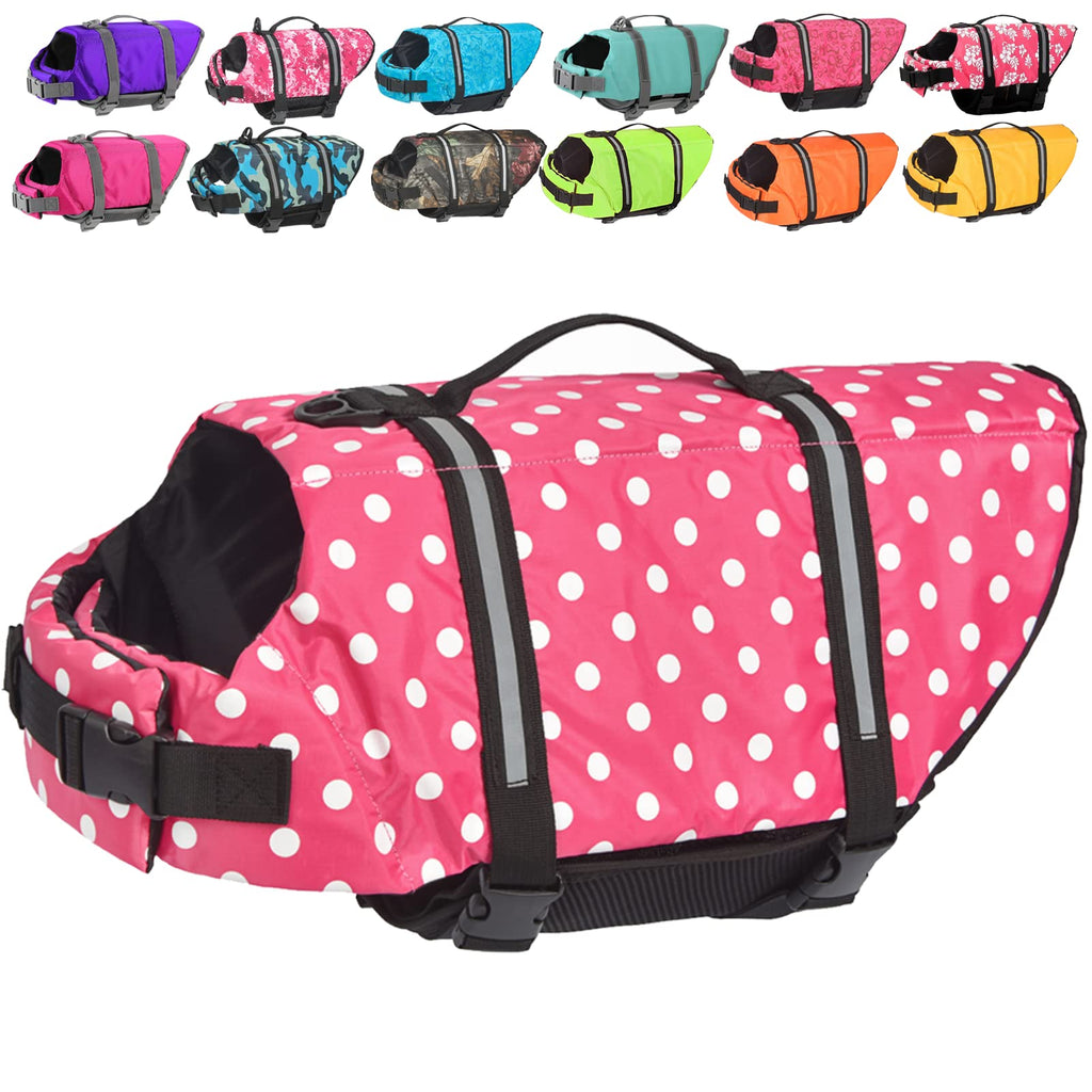 Doglay Dog Life Jacket, Dog Life Vest for Swimming Boating, Adjustable Puppy Life Jacket with Reflective Stripes, Superior Buoyancy Pet Swimming Vest for Small Medium and Large Dogs
