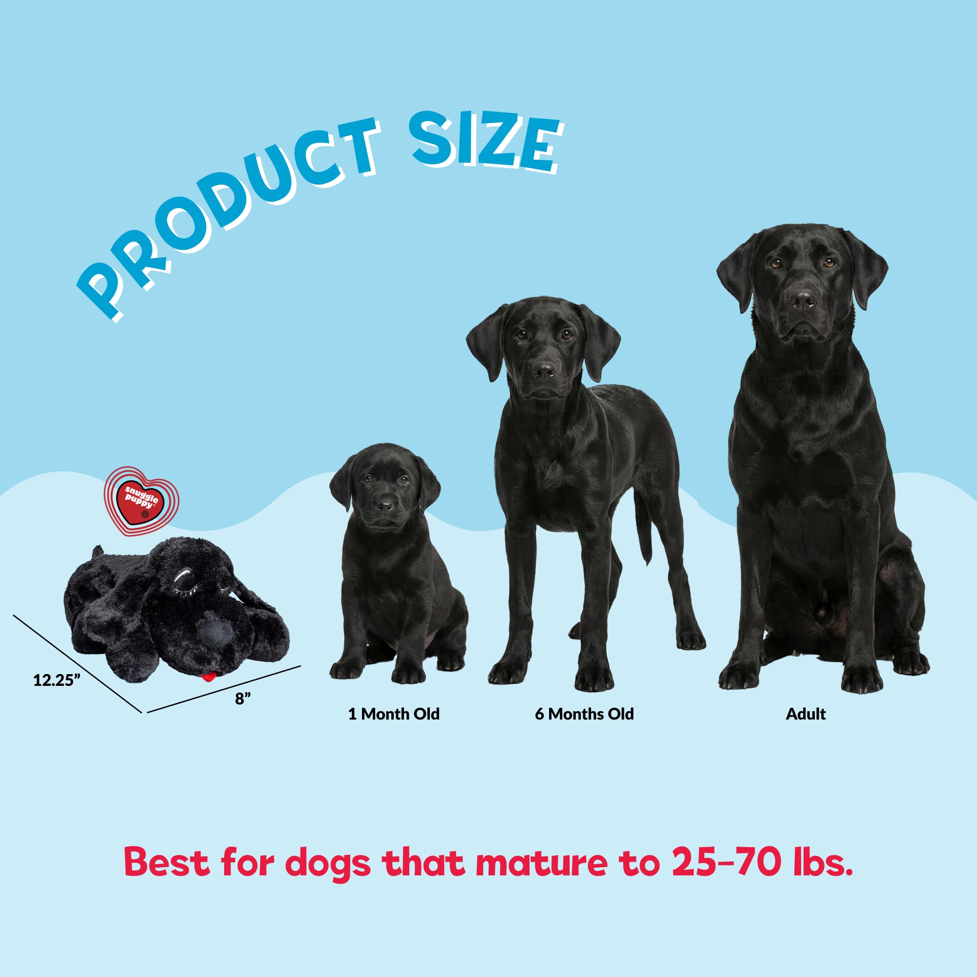 Snuggle Puppy Original Heartbeat Puppy Toy with Real-Feel Pulse & Heat Pack, Calming Sleep Aid for Puppy Anxiety, Crate Training, First Nights & New Puppy Transition - Biscuit