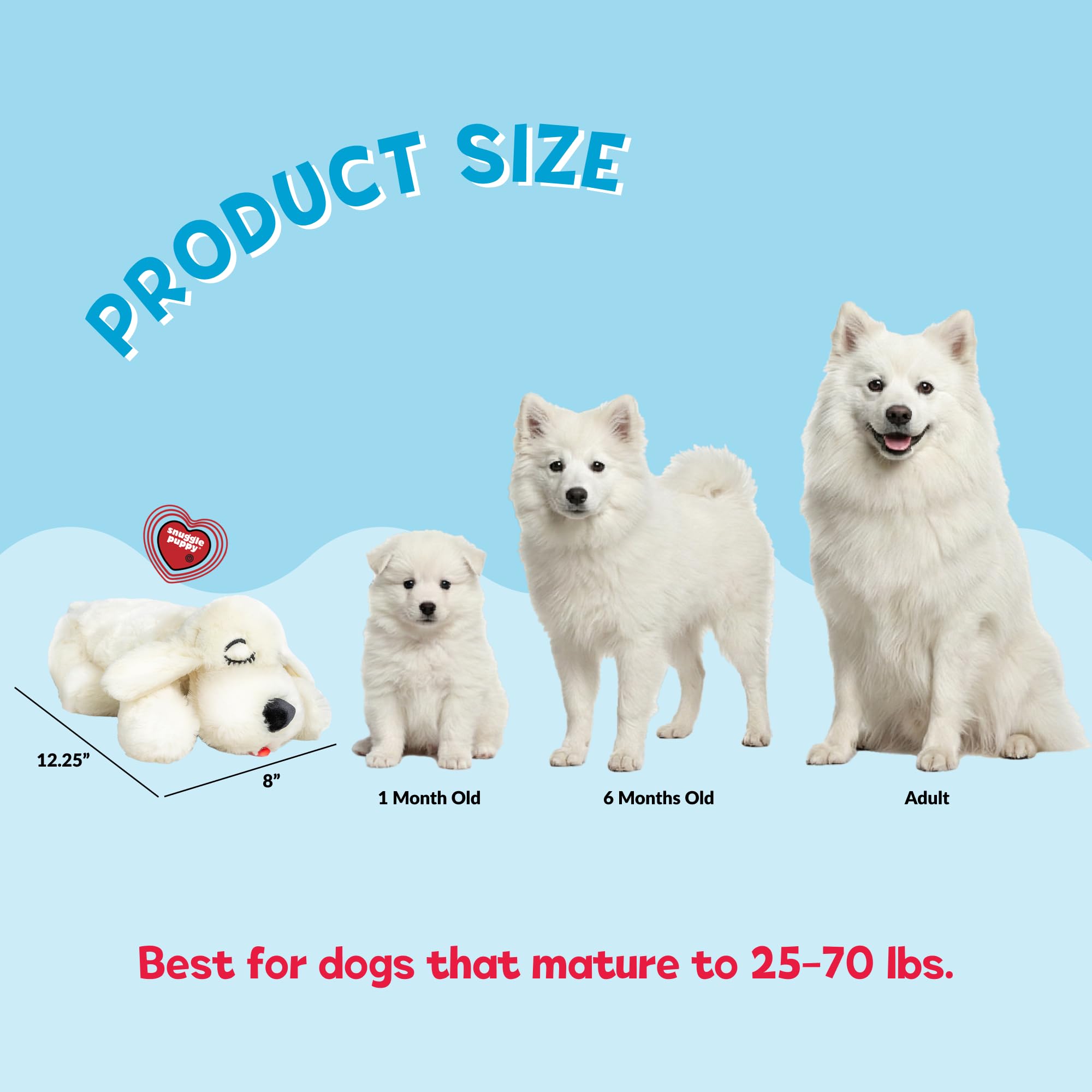 Snuggle Puppy Original Heartbeat Puppy Toy with Real-Feel Pulse & Heat Pack, Calming Sleep Aid for Puppy Anxiety, Crate Training, First Nights & New Puppy Transition - Biscuit