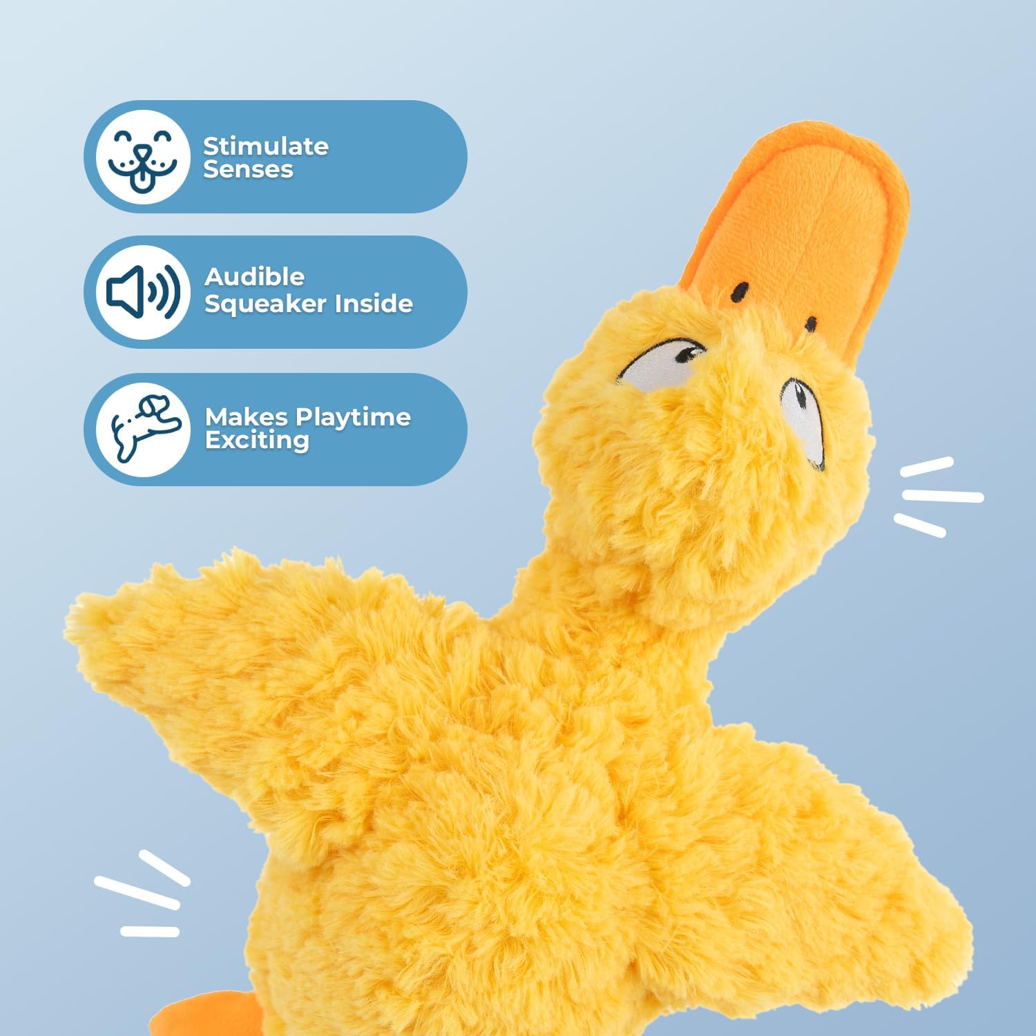 Best Pet Supplies Interactive Squeaky Dog Chew Toy, Ideal Dog Toys for Chewers, Small, Medium & Large Dogs, and Fetch Lovers - Crinkle Chicken (Brown), Large