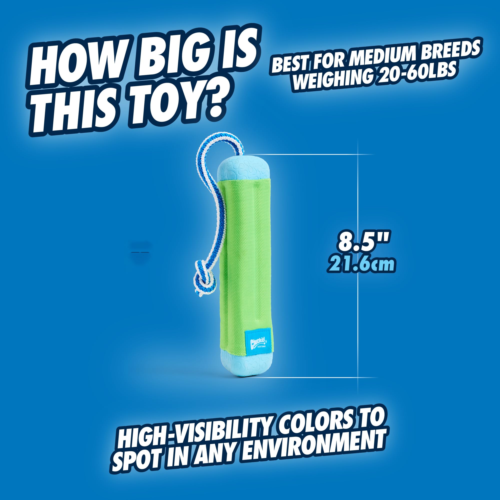 Chuckit! Amphibious Bumper Floating Fetch Dog Toy – High-Visibility Water Toy