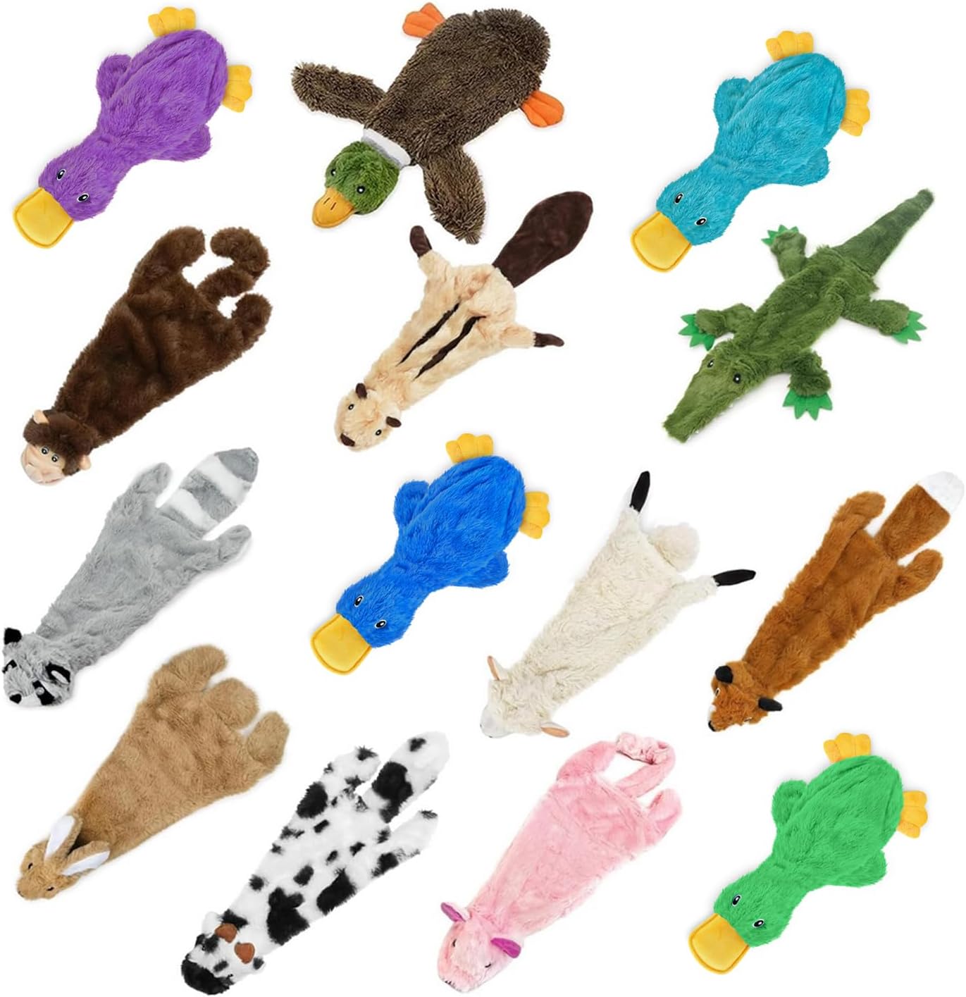 Best Pet Supplies Interactive Squeaky Dog Chew Toy, Ideal Dog Toys for Chewers, Small, Medium & Large Dogs, and Fetch Lovers - Crinkle Chicken (Brown), Large