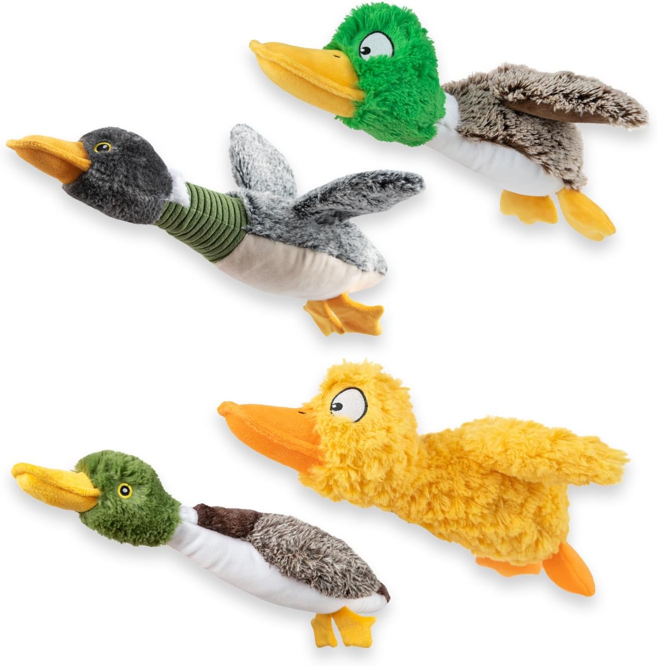 Best Pet Supplies Interactive Squeaky Dog Chew Toy, Ideal Dog Toys for Chewers, Small, Medium & Large Dogs, and Fetch Lovers - Crinkle Chicken (Brown), Large