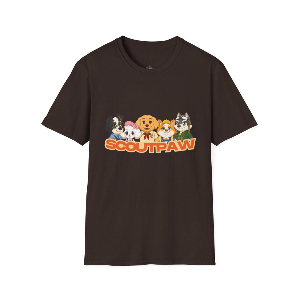 Scoutpaw T-Shirt — Cute Cartoon Puppy Crewneck Tee
