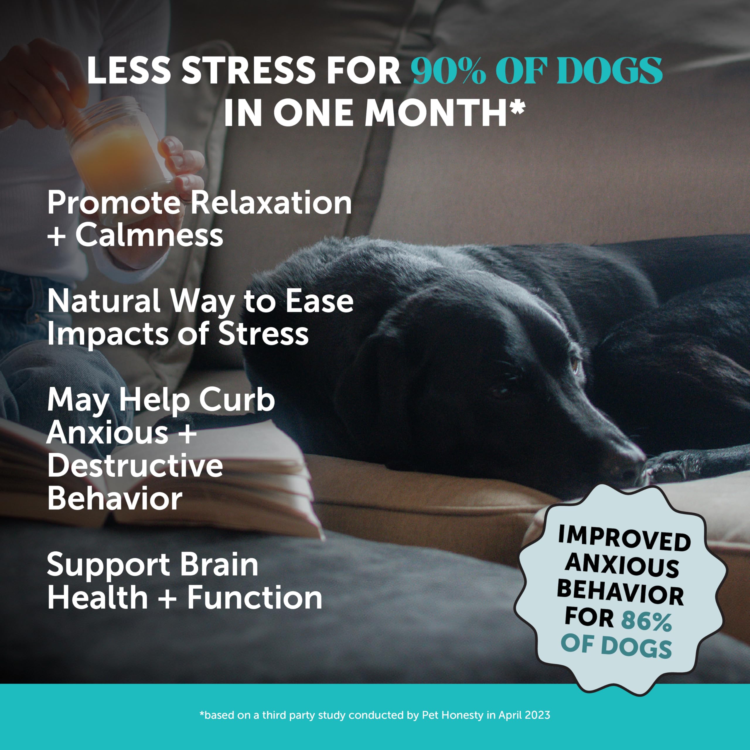 Natural Hemp Dog Calming Chews for Occasional Anxiousness & Stress - Calming Treats for Thunderstorms, Fireworks, Separation & Travel - with Ashwagandha, L-Theanine, Valerian Root (Chicken, 90 Ct)