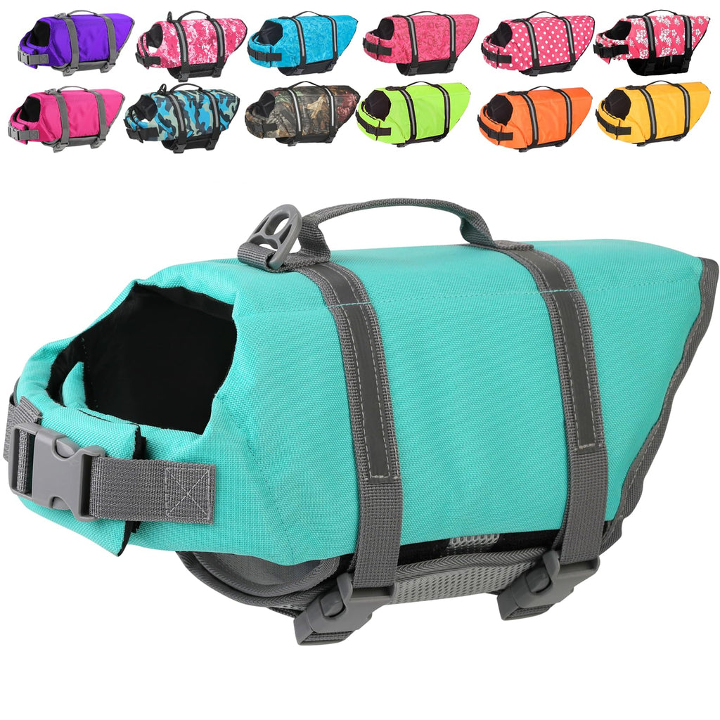 Doglay Dog Life Jacket, Dog Life Vest for Swimming Boating, Adjustable Puppy Life Jacket with Reflective Stripes, Superior Buoyancy Pet Swimming Vest for Small Medium and Large Dogs