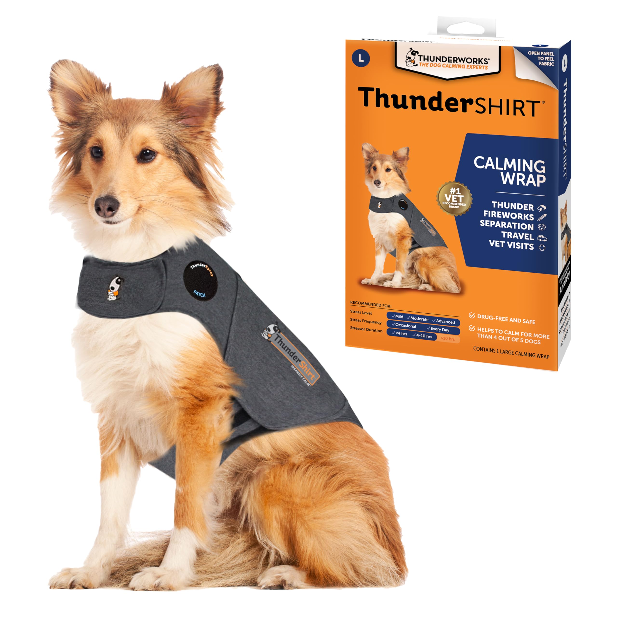 ThunderShirt for Dogs Calming Vest – Patented Anxiety Relief Wrap