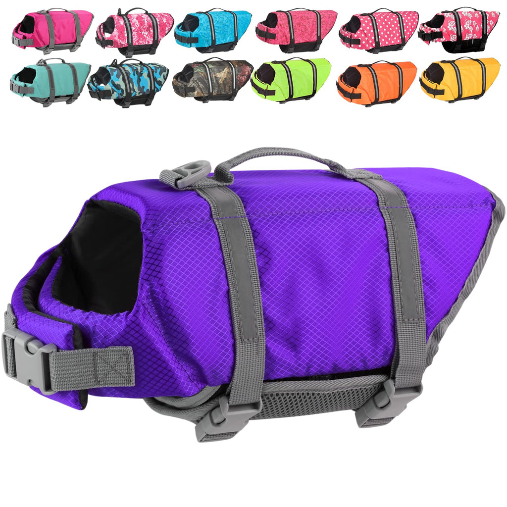 Doglay Dog Life Jacket, Dog Life Vest for Swimming Boating, Adjustable Puppy Life Jacket with Reflective Stripes, Superior Buoyancy Pet Swimming Vest for Small Medium and Large Dogs