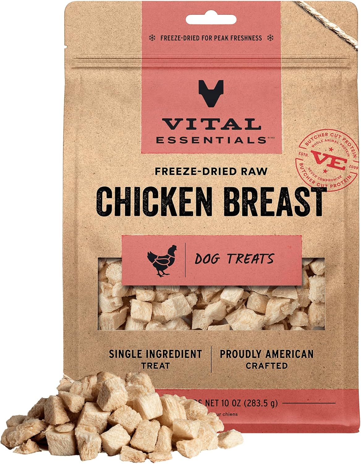 Vital Essentials Freeze Dried Dog Treats | Beef Liver, Single Ingredient | Premium Quality | Grain Free Training Treats for Dogs, 2.1 oz Bag