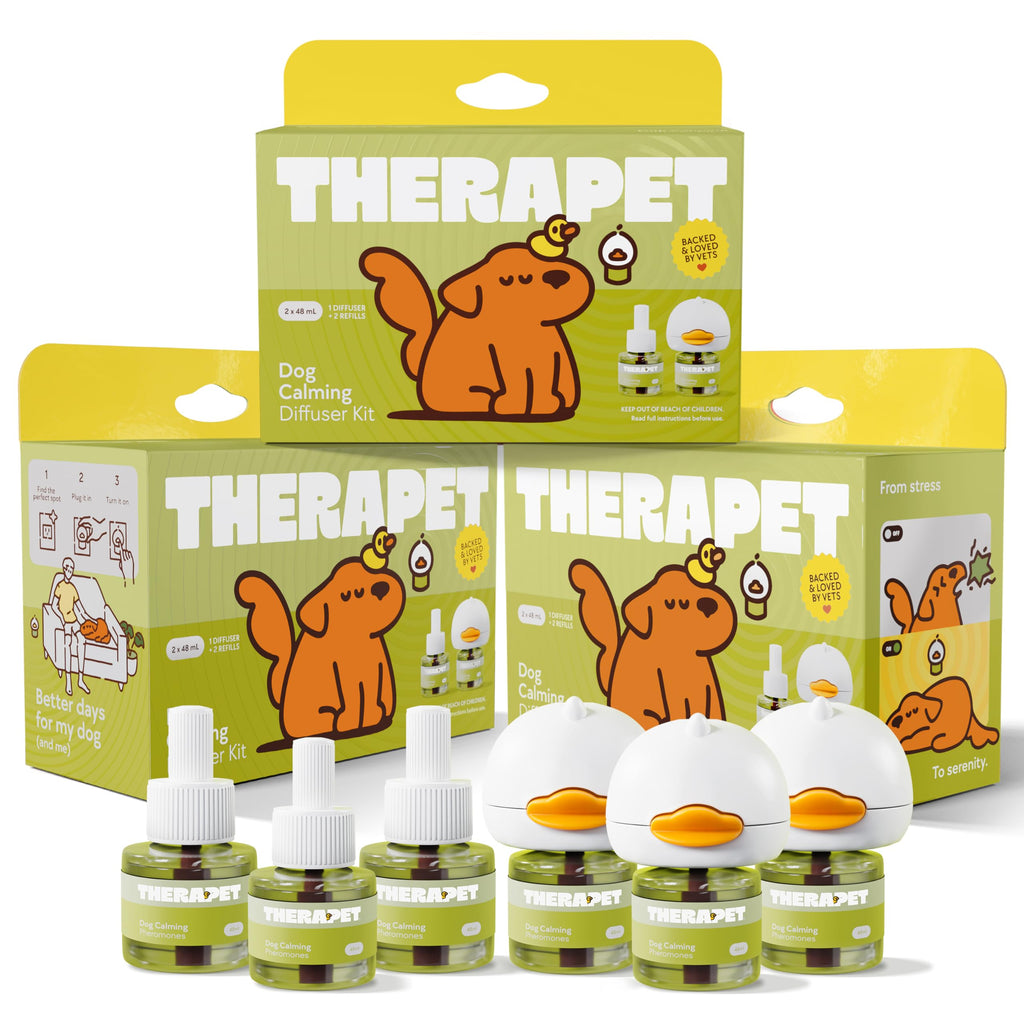 TheraPetMD 60-Day Dog Calming Diffuser Kit - Dog Pheromone Diffuser for Stress, Destructive Behavior, Pee Accidents, Separation Anxiety, Barking, Aggression & Chewing - 60-Day Refills Included