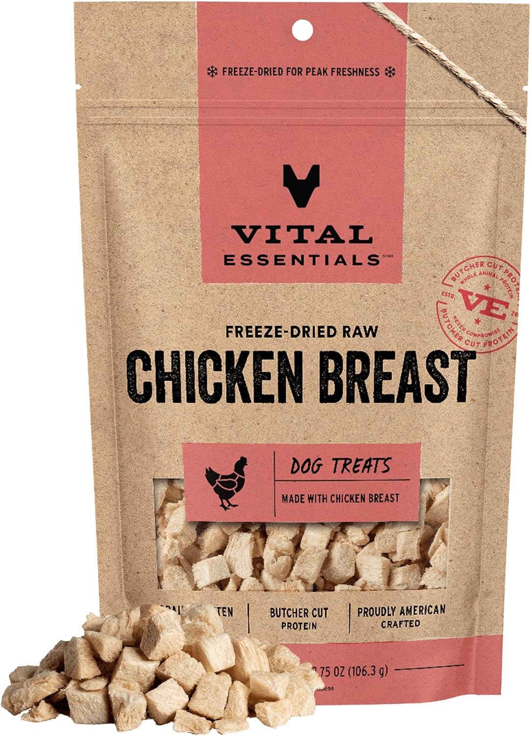 Vital Essentials Freeze Dried Dog Treats | Beef Liver, Single Ingredient | Premium Quality | Grain Free Training Treats for Dogs, 2.1 oz Bag