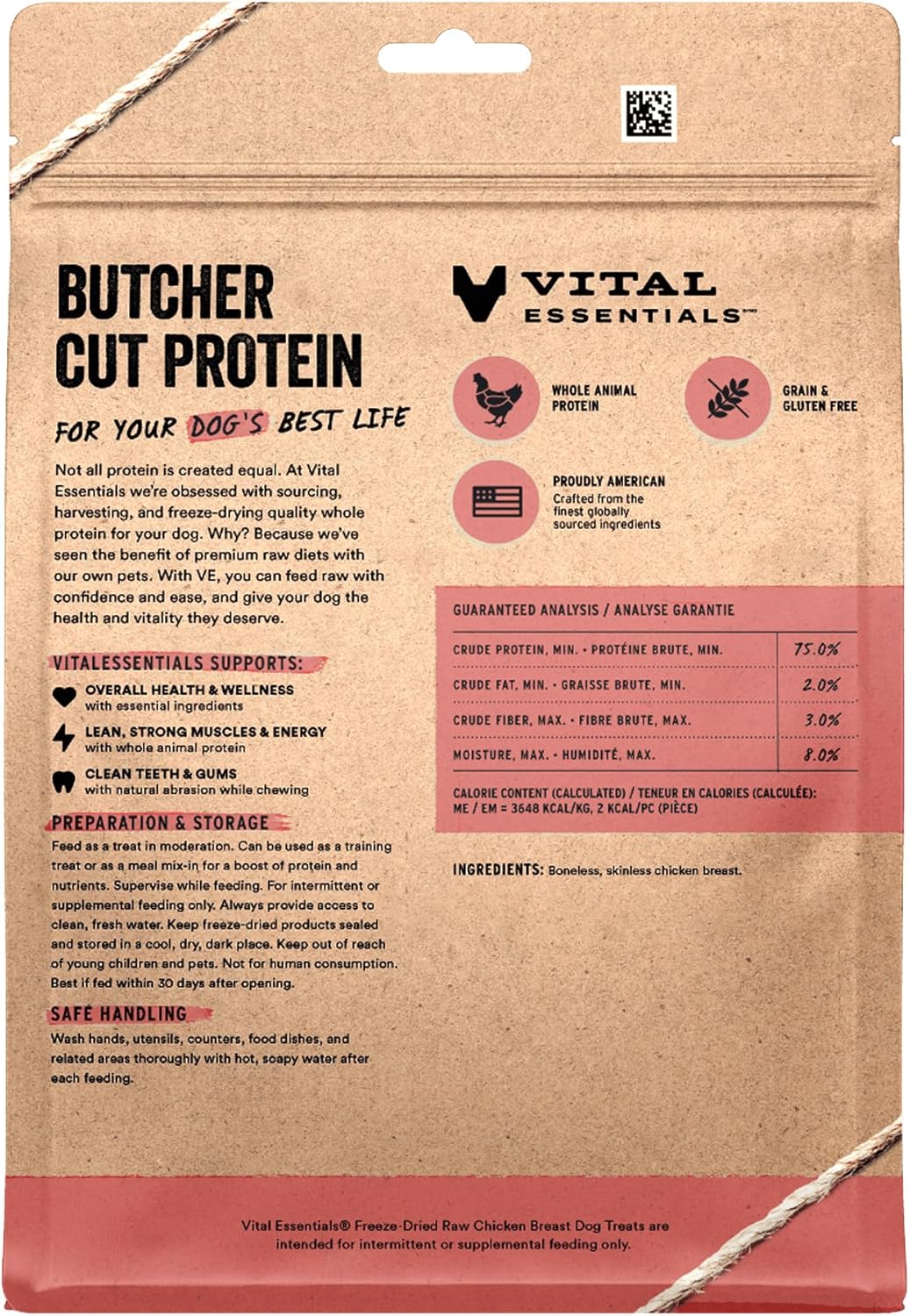 Vital Essentials Freeze Dried Dog Treats | Beef Liver, Single Ingredient | Premium Quality | Grain Free Training Treats for Dogs, 2.1 oz Bag