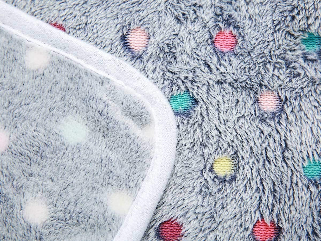 1 Pack 3 Blankets Super Soft Cute Dot Pattern Pet Blanket Flannel Throw for Dog Puppy Cat - Snuggle Blanket - Beige/Brown/Pink Small