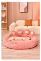 Fluffy Dog Bed Winter Warm Large Pet Products Small Sofa Baskets Pets Kennel Mat Puppy Cats Supplies Basket Blanket Accessories