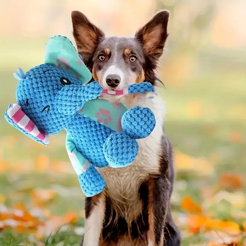 Interactive Textured Squeaky Toy – Chew-Resistant Corduroy Plush for Dogs – Anxiety Relief "Snuggle Buddies" for Puppies – Squeaky Dog Toys