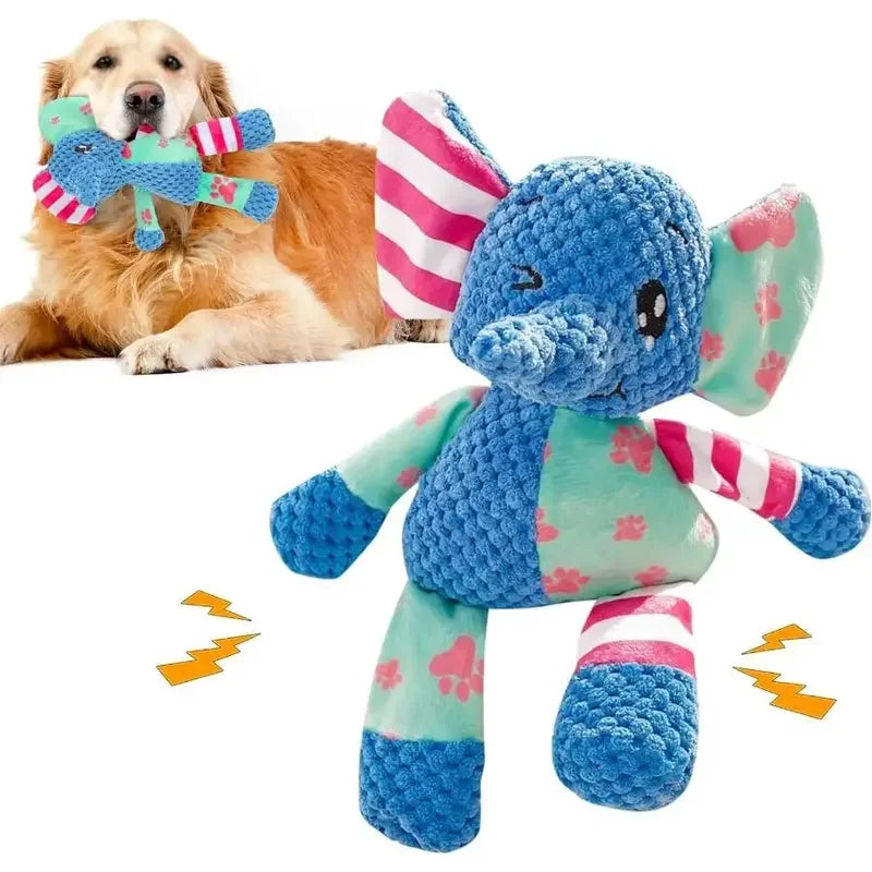 Interactive Textured Squeaky Toy – Chew-Resistant Corduroy Plush for Dogs – Anxiety Relief "Snuggle Buddies" for Puppies – Squeaky Dog Toys