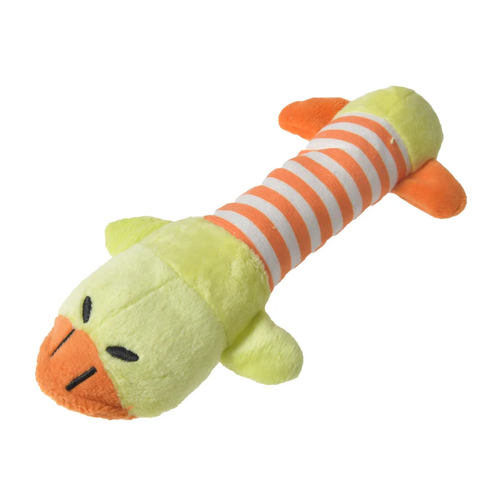 Multi-Textured Squeaky Dog Toy Series – Tough Corduroy Plush Chew Toy – Interactive Stuffed T-Rex, Triceratops, Octopus - Sunggle Buddies