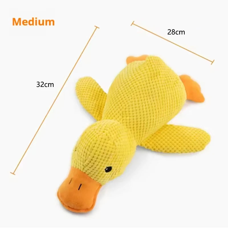 Calming Duck Plush Dog Toy – Dogs Ducks Toy with Quacking Sound for Indoor Dogs - Anxiety Relief "Snuggle Buddies" for Puppies – Squeaky Dog Toys