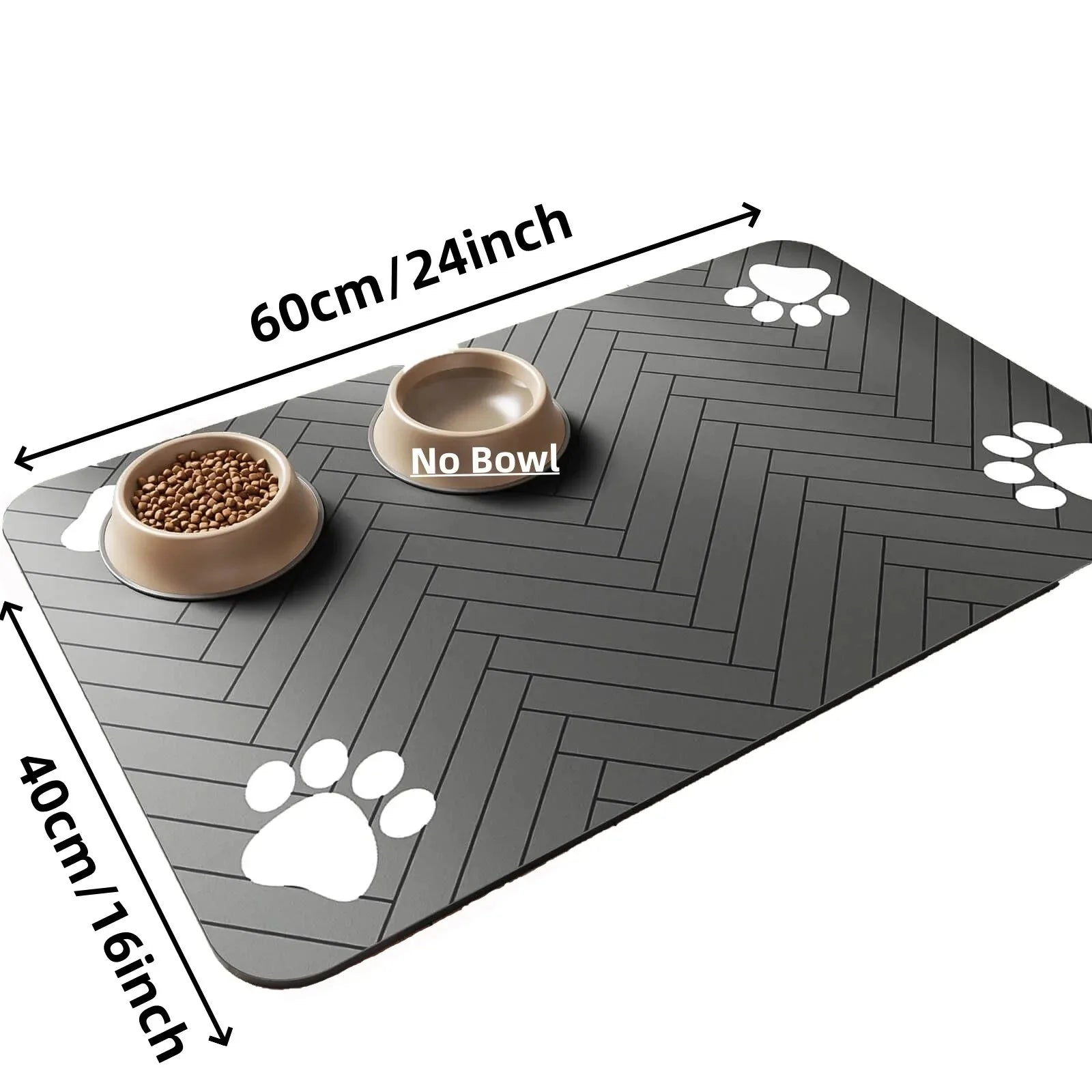 Pet Feeding Mat-Absorbent Pet Placemat for Food and Water Bowl, with Waterproof Rubber Backing, Quick Dry Water Dispenser Mat for Dog and Cat