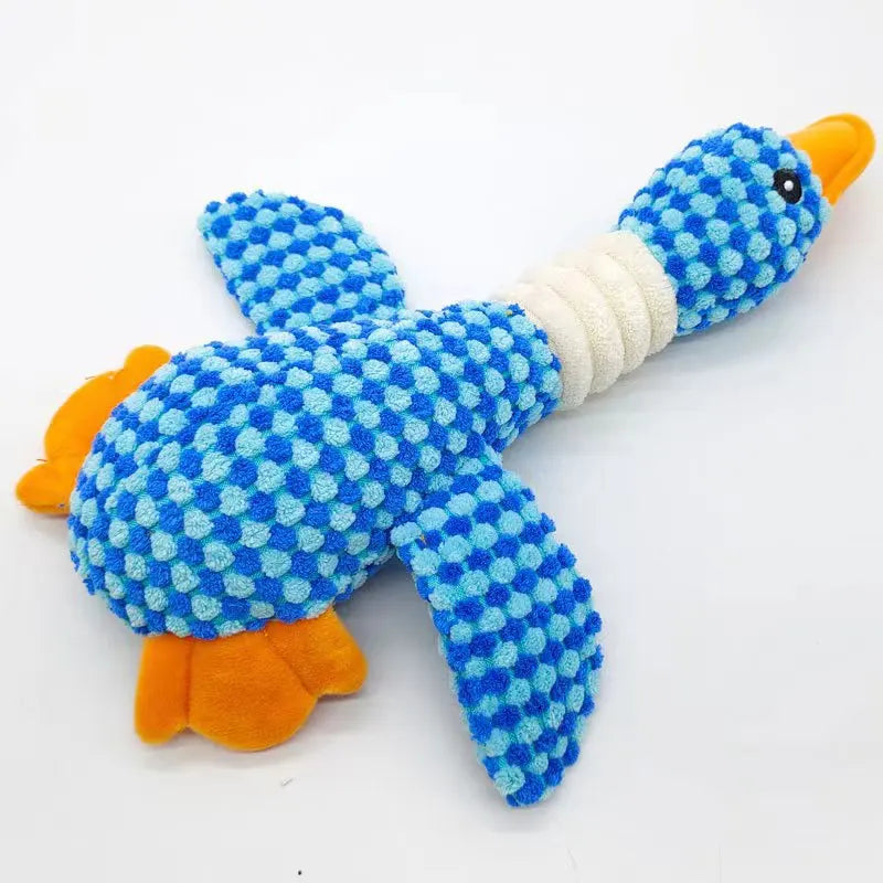 Premium Duck Plush Dog Toy – Squeaky & Crinkle Chew Toy for Puppies - Snuggle Buddies