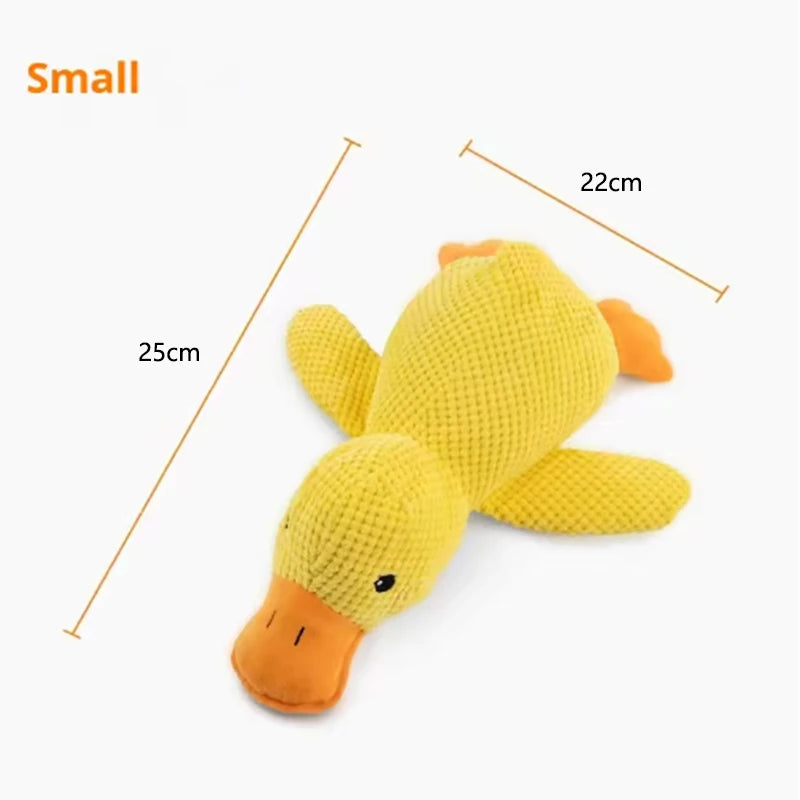 Calming Duck Plush Dog Toy – Dogs Ducks Toy with Quacking Sound for Indoor Dogs - Anxiety Relief "Snuggle Buddies" for Puppies – Squeaky Dog Toys