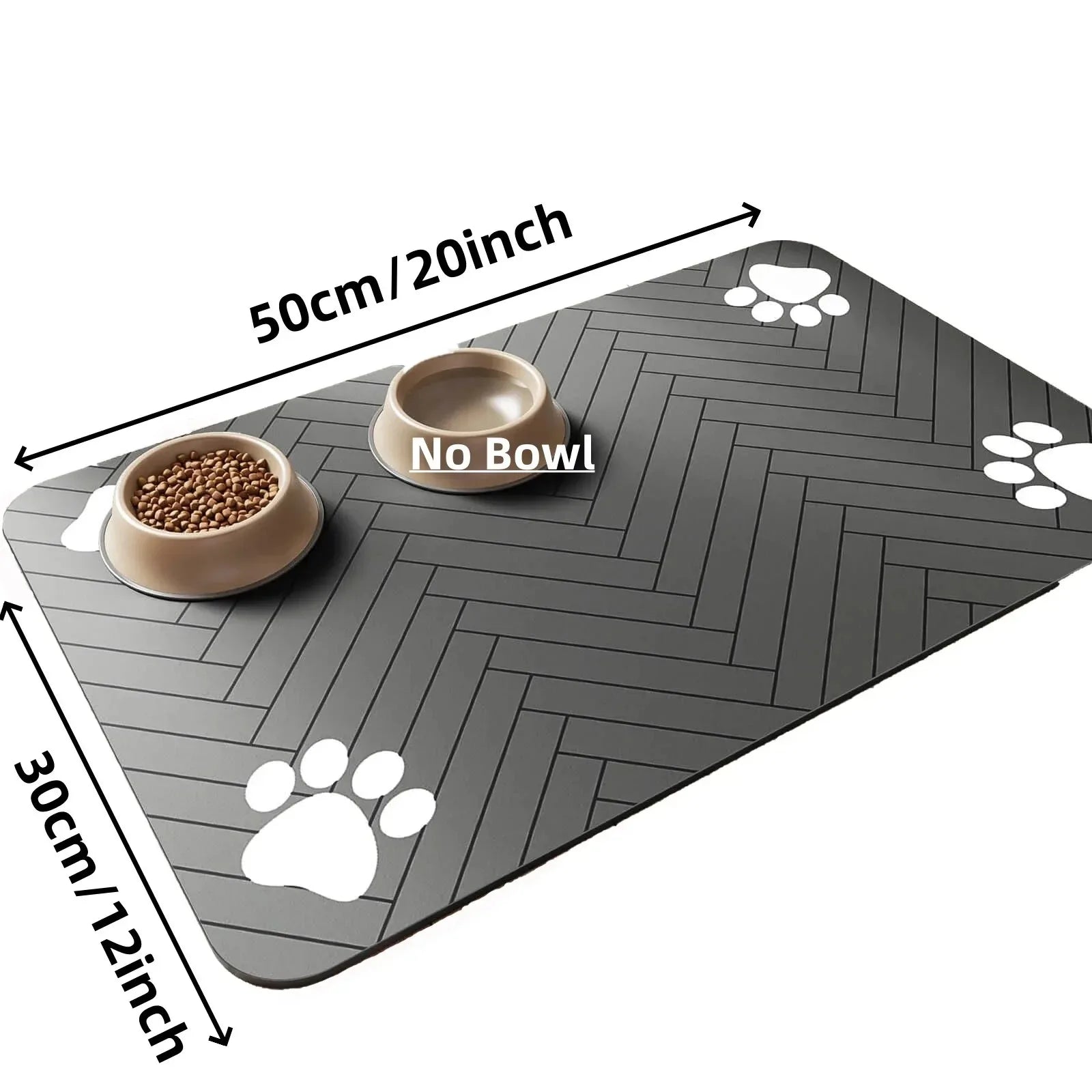 Pet Feeding Mat-Absorbent Pet Placemat for Food and Water Bowl, with Waterproof Rubber Backing, Quick Dry Water Dispenser Mat for Dog and Cat