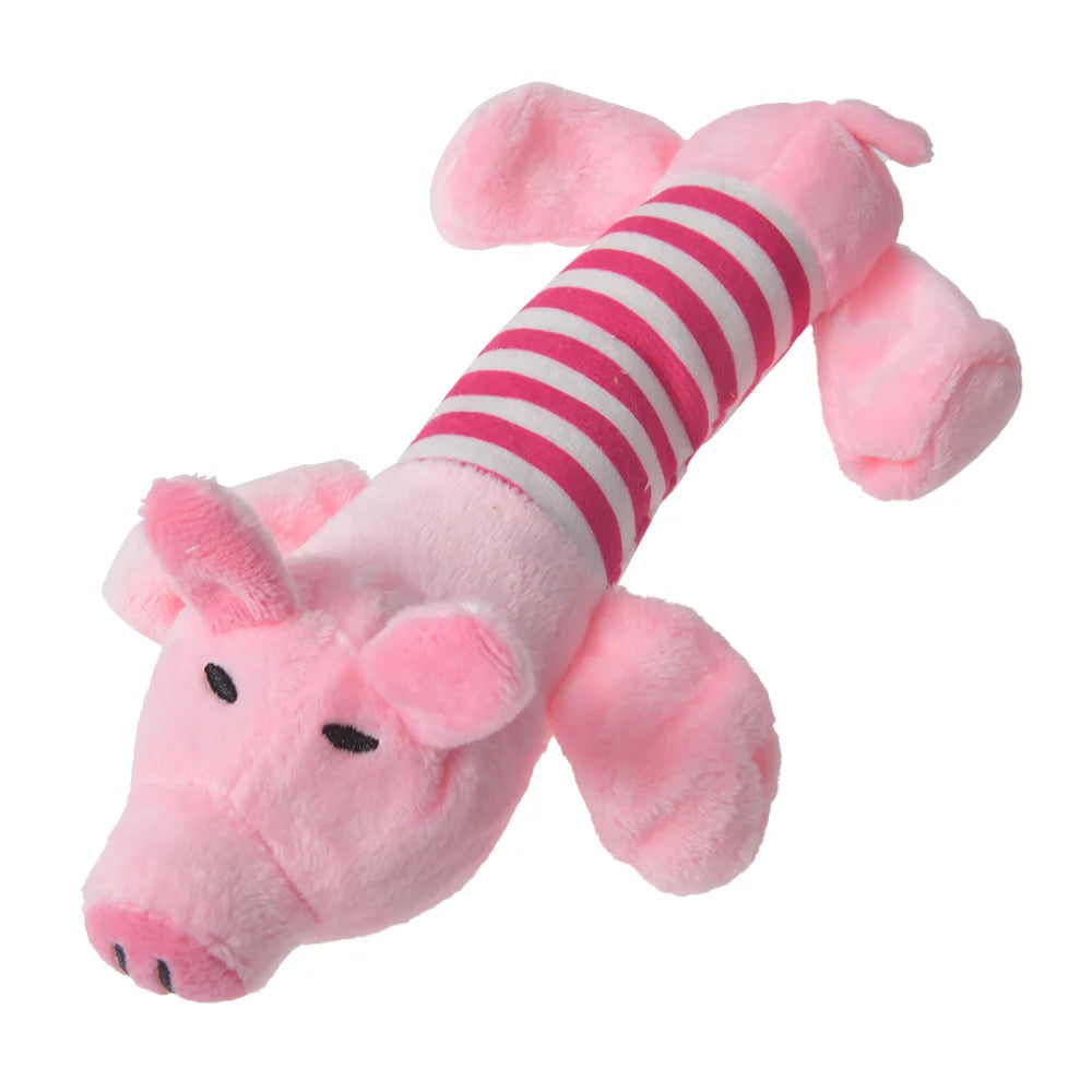 Multi-Textured Squeaky Dog Toy Series – Tough Corduroy Plush Chew Toy – Interactive Stuffed T-Rex, Triceratops, Octopus - Sunggle Buddies