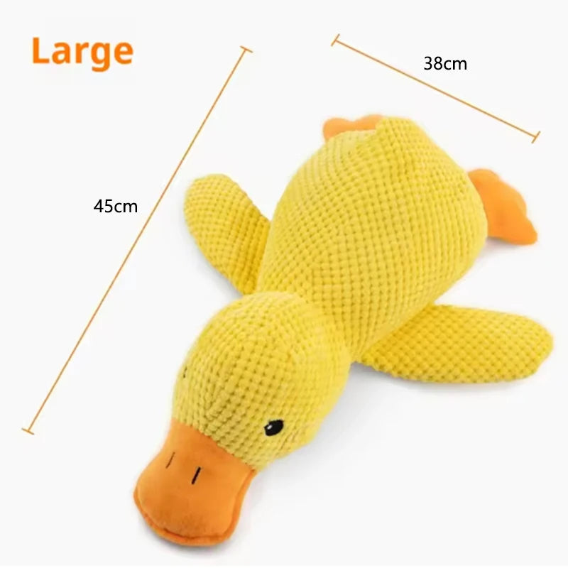 Calming Duck Plush Dog Toy – Dogs Ducks Toy with Quacking Sound for Indoor Dogs - Anxiety Relief "Snuggle Buddies" for Puppies – Squeaky Dog Toys